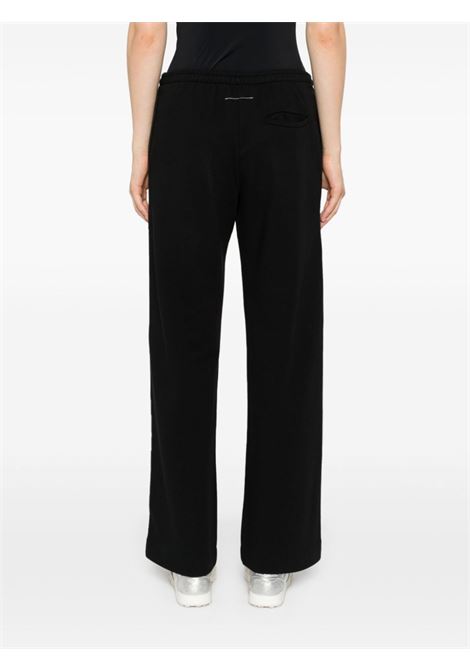 pantaloni dritti donna neri in cotone MM6 MAISON MARGIELA | S52KA0506 S25606900